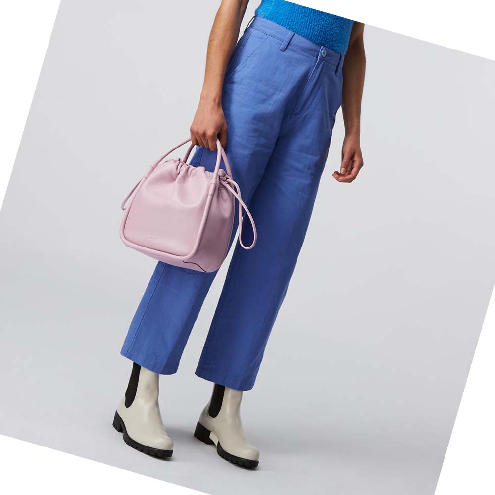 Ecco Contact Drawstring Håndveske Dame Rosa | NO 332LIS